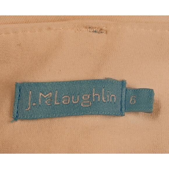 J. Mclaughlin Dress Pants Womens Size 6 High Rise Flat Front Wide Leg Ivory FLAW - Picture 5 of 15